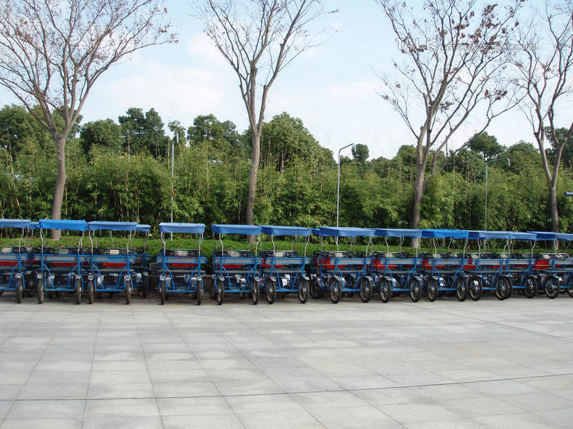 无人,横图,室外,白天,正面,度假,草地,草坪,美景,植物,城市风光,城市,上海,中国,亚洲,一排,许多,阴影,整齐,光线,影子,景观,三轮车,很多,娱乐,车,脚踏车,草,树,树木,排列,蓝色,绿色,蓝天,天空,阳光,自然,交通工具,天,享受,休闲,景色,放松,东方绿舟,生长,晴朗,成长,申,队列,载具,青浦区,东亚,上海市,万里无云,中华人民共和国,沪,华东地区,晴空,晴空万里,彩图,shslj1