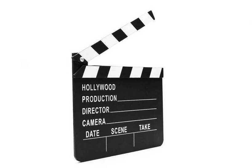 无人,横图,室内,特写,白天,白色背景,正面,静物,英文,标志,工具,文字,字符,字母,标识,一个,白色,黑色,摄影,影棚,单个,英文字母,场记板,场记打板,场记牌,导演板,电影打板,电影工具,彩图,影棚拍摄,拍摄,电影