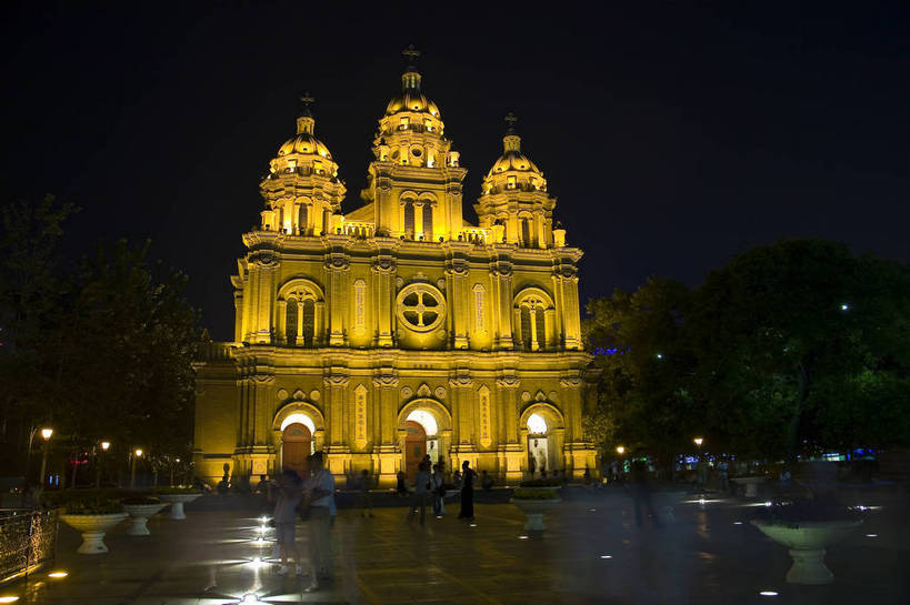 教堂,横图,彩色,室外,建筑,夜景,北京,中国,亚洲,楼,灯光,首都,建筑物,灯,王府井,闪耀,摄影,宗教,东亚,教会,中华人民共和国,东城区,北京市,京,北平,华北地区,王府井大街,夜,彩图,高楼,东堂,王府井天主堂,东城,bj174