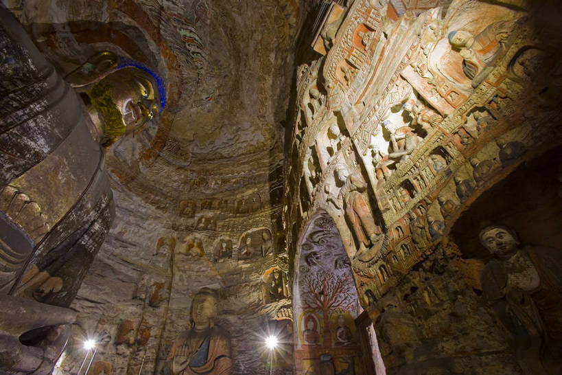 横图,彩色,室外,白天,旅游,建筑,雕塑,大同,中国,亚洲,装饰,纹路,雕像,纹理,文化遗产,历史,佛,古代,摄影,佛教,古代建筑,华丽,修饰,点缀,中国文化,石窟,东亚,山西省,肌理,云冈石窟,中华人民共和国,衬托,美观,雅致,雅观,古远,古代文明,神龛,彩图,旅行,目的地,传统文化,bj174