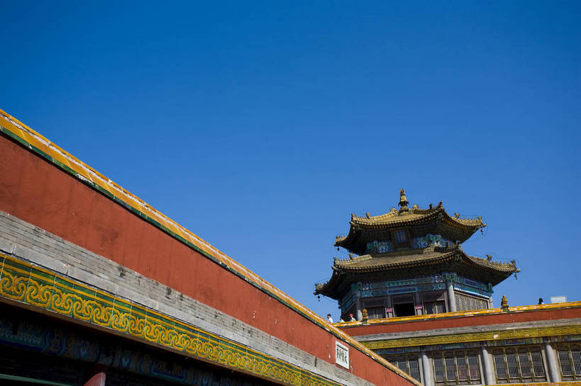 横图,室外,白天,建筑,中国,亚洲,地砖,房屋,历史,古代,旅游胜地,摄影,宗教,佛教,东亚,佛陀,藏传佛教,中华人民共和国,河北省,承德,古远,彩图,庙,普陀宗乘之庙,外八庙,小布达拉宫,bj174