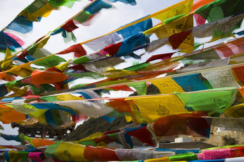 横图,彩色,特写,旅游,香格里拉,中国,亚洲,局部,梅里雪山,云南,经幡,民居,特色,摄影,佛教,文明,中国文化,东亚,德钦县,中华人民共和国,旅行,传统文化,bj174