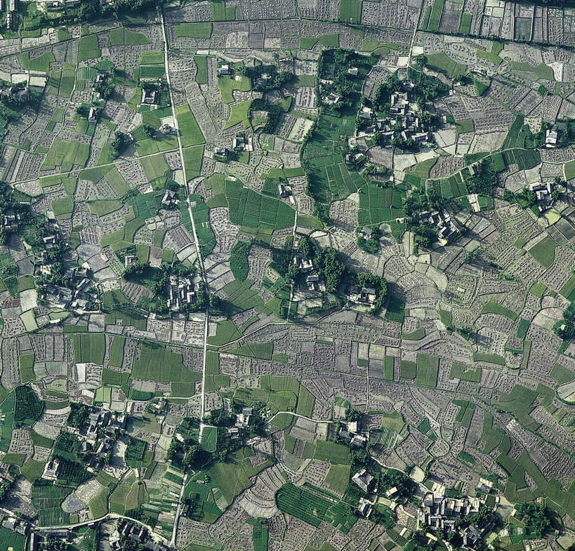 农田,横图,航拍,彩色,室外,白天,旅游,梯田,田园,中国,亚洲,景观,云南,自然,村庄,远景,摄影,人文景观,耕作,鸟瞰,东亚,地貌,元阳,中华人民共和国,农舍,旅行,地质,bj174