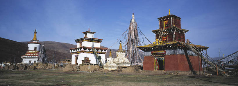 寺庙,横图,建筑,中国,亚洲,庙宇,宗教,佛教,东亚,四川,藏传佛教,中华人民共和国,庙,寺,bj174