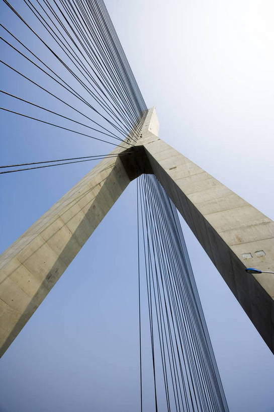 竖图,彩色,室外,特写,白天,桥梁,上海,中国,亚洲,局部,桥,交通,现代建筑,蓝天,运输,摄影,东海大桥,东亚,中华人民共和国,公路桥,bj174