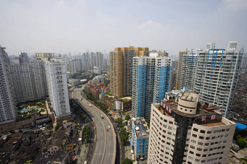 横图,彩色,室外,白天,旅游,办公楼,城市风光,大厦,道路,建筑,上海,中国,亚洲,景观,交通,居民区,运输,摄影,东亚,中华人民共和国,旅行,bj174