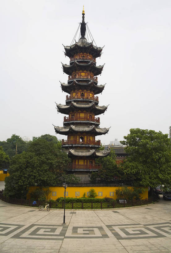 寺庙,竖图,彩色,室外,特写,白天,旅游,建筑,上海,中国,亚洲,高塔,塔,树木,摄影,龙华,古代建筑,文明,中国文化,古寺,东亚,龙华寺,中华人民共和国,传统文化,bj174