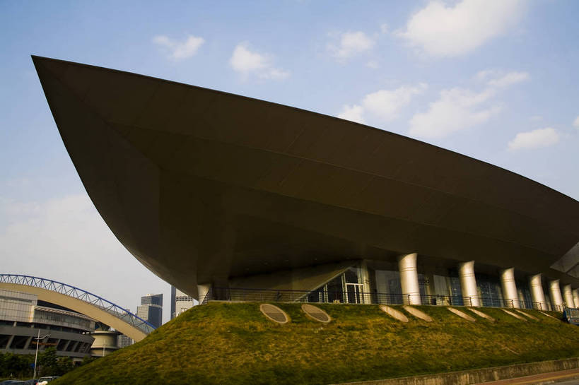 无人,体育馆,横图,彩色,室外,白天,城市风光,重庆,中国,亚洲,景观,现代建筑,摄影,四川省,东亚,中华人民共和国,bj174