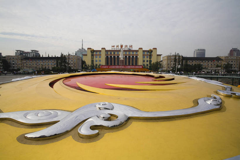 广场,横图,彩色,室外,白天,城市风光,中国,亚洲,景观,建筑群,现代建筑,摄影,四川省,城市广场,东亚,四川,成都,成都市,中华人民共和国,省会,西南地区,川,锦江区,天府广场,bj174