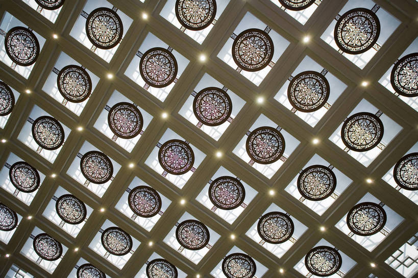 无人,博物馆,横图,彩色,室内,特写,白天,旅游,天花板,建筑,中国,亚洲,现代建筑,摄影,东亚,宁夏,银川,首府,中华人民共和国,西北地区,银川市,宁夏回族自治区,宁,旅行,金凤区,宁夏博物馆,宁夏回族自治区博物馆,bj174