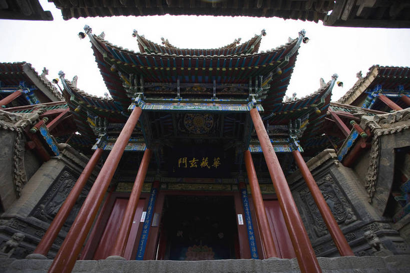 无人,横图,彩色,室外,特写,白天,旅游,度假,名胜古迹,标志建筑,地标,建筑,中国,亚洲,遗迹,文化遗产,古迹,文物,娱乐,建设,古建筑,享受,休闲,旅游胜地,放松,摄影,人文景观,古代建筑,中国文化,古文明,东亚,宁夏,高庙,中卫,中华人民共和国,民族建筑,旅行,bj174