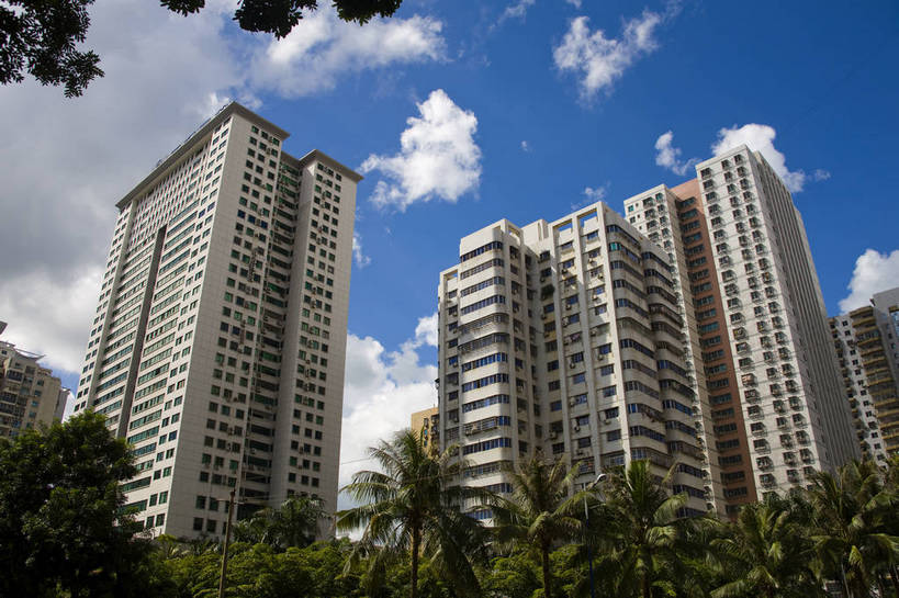 无人,横图,彩色,室外,特写,白天,旅游,城市风光,道路,建筑,中国,亚洲,景观,建筑群,现代建筑,海南,天空,旅游胜地,商务楼,摄影,东亚,中华人民共和国,海口,旅行,国贸,bj174