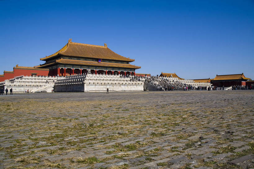 故宫,宫殿,栏杆,横图,彩色,室外,白天,名胜古迹,建筑,北京,中国,亚洲,景观,文化遗产,台阶,摄影,古代建筑,中国文化,东亚,中华人民共和国,传统文化,bj174