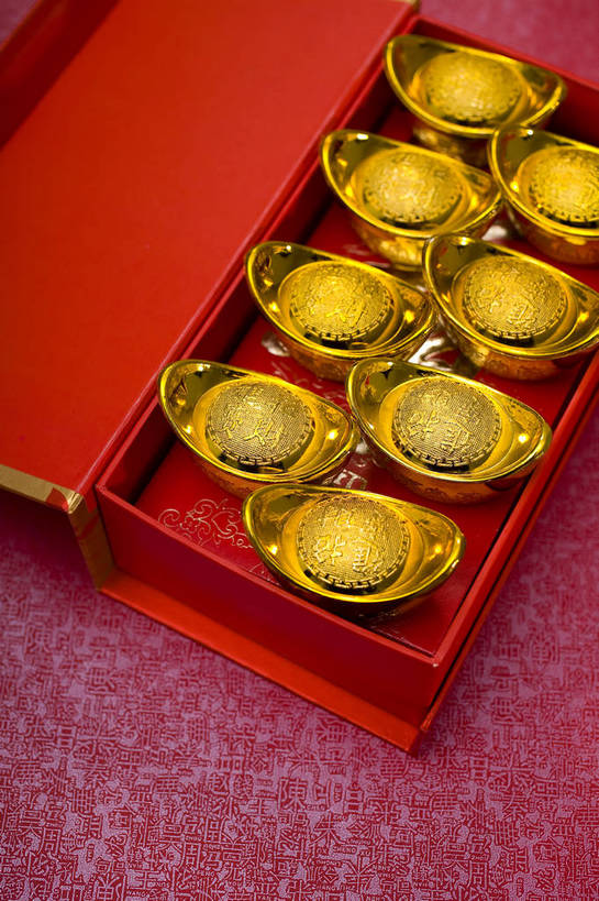 无人,竖图,彩色,室内,静物,中国,许多,装饰,图片,艺术品,很多,盒子,装饰品,多个,竖,财富,摄影,礼品,中国文化,东亚,影棚拍摄,元宝,传统文化,bj174