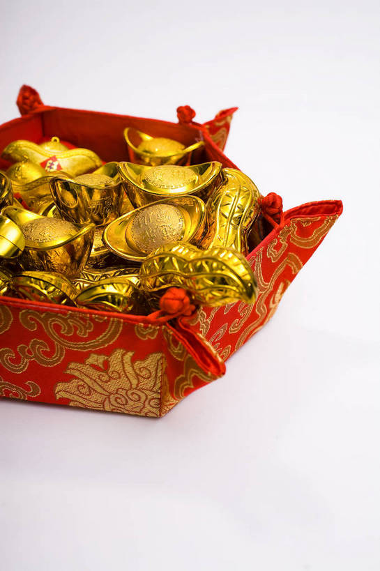 无人,竖图,彩色,室内,特写,静物,礼盒,中国,许多,图片,很多,装饰品,饰品,多个,竖,财富,摄影,金元宝,中国文化,东亚,影棚拍摄,元宝,传统文化,bj174