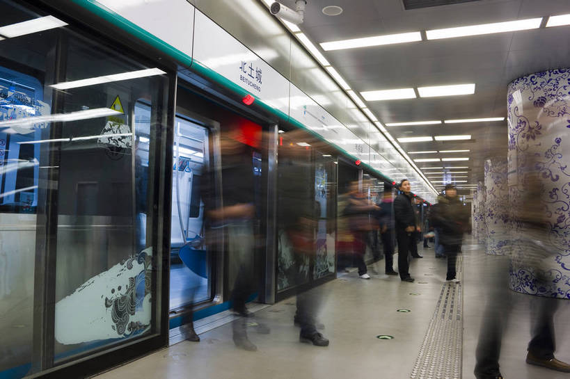 横图,彩色,室内,地铁,车站,北京,中国,图片,灯光,站台,轨道交通,交通,大厅,摄影,东亚,bj174