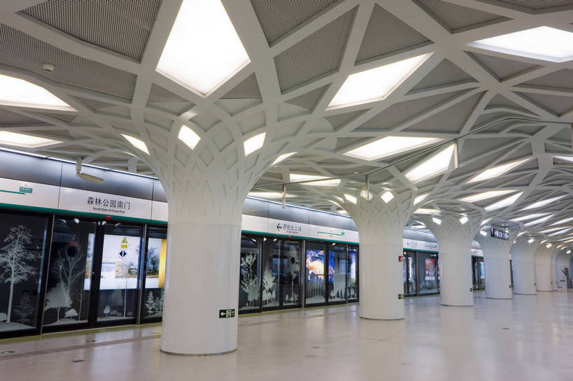 横图,彩色,室内,地铁,车站,北京,中国,图片,灯光,站台,轨道交通,交通,大厅,摄影,东亚,bj174