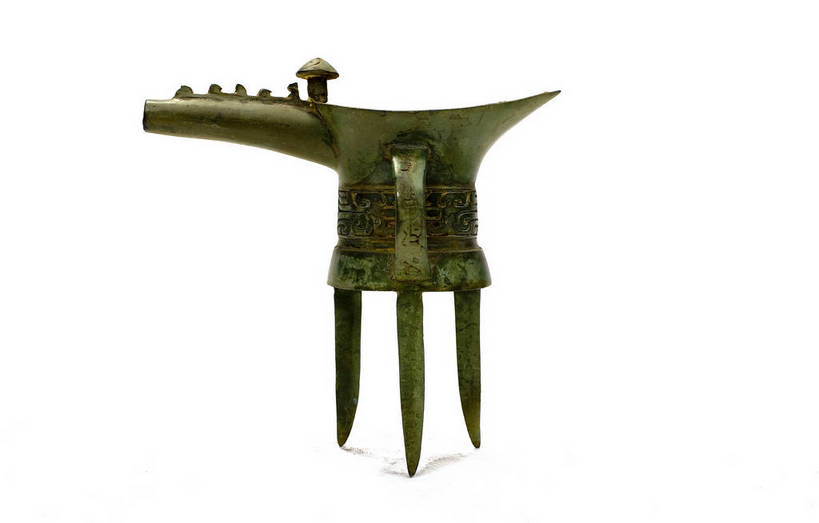 横图,彩色,静物,杯子,中国,雕刻,图片,文化遗产,艺术品,历史,文物,装饰品,古代,一个,酒杯,摄影,单个,古董,中国文化,东亚,青铜器,古远,古代文明,美术工艺,影棚拍摄,传统文化,爵,爵杯,bj174