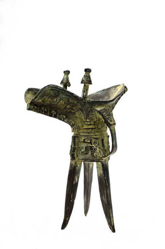 竖图,彩色,静物,杯子,中国,雕刻,图片,文化遗产,艺术品,历史,文物,装饰品,古代,一个,酒杯,摄影,单个,古董,中国文化,东亚,青铜器,古远,古代文明,美术工艺,影棚拍摄,传统文化,爵,爵杯,bj174