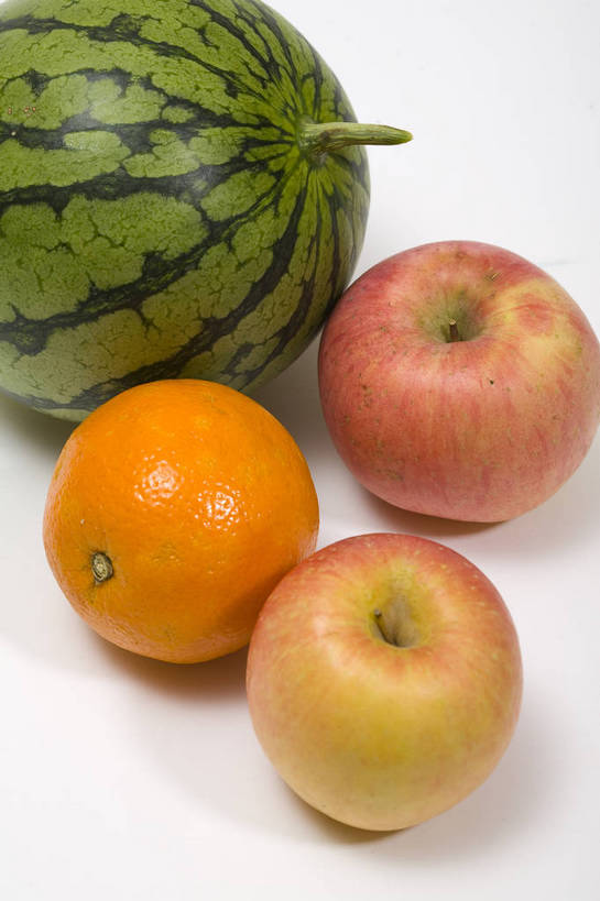 竖图,彩色,特写,白天,苹果,西瓜,静物,水果,中国,亚洲,图片,食品,排列,多个,竖,摄影,东亚,桔子,影棚拍摄,bj174
