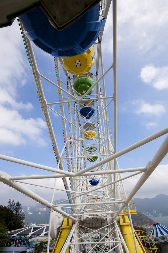 公园,游乐园,竖图,室外,白天,旅游,度假,城市,香港,中国,摩天轮,海湾,娱乐,海洋公园,享受,休闲,放松,游乐设施,都市风光,中国文化,旅行,bj174