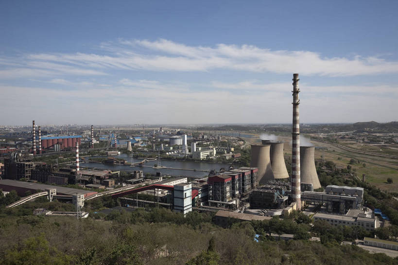 无人,工厂,横图,室外,白天,旅游,北京,中国,设备,现代,工业,经济,冶炼,东亚,繁荣,炼钢,旅行,制造厂,生产工厂,首钢,高炉,冶炼设备,bj174