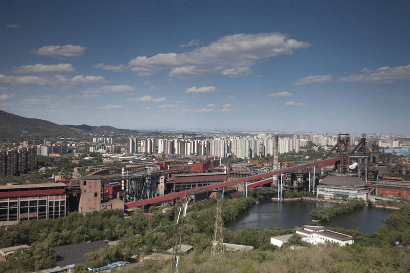 无人,工厂,横图,室外,白天,旅游,北京,中国,设备,现代,工业,经济,冶炼,东亚,繁荣,炼钢,旅行,制造厂,生产工厂,首钢,高炉,冶炼设备,bj174