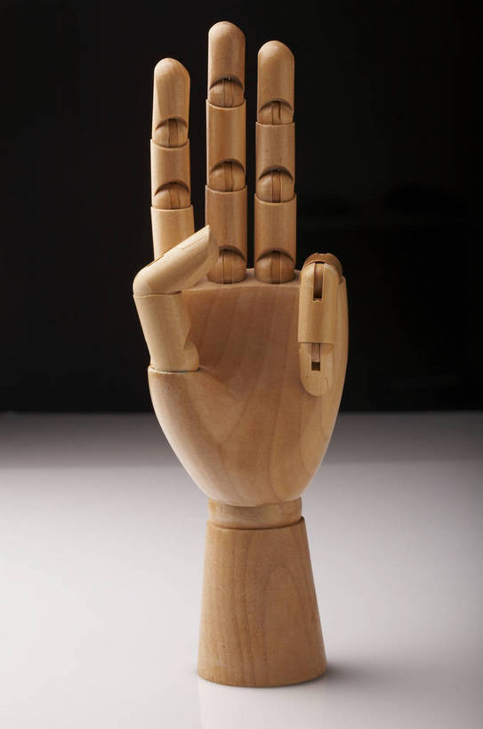 手,关节,无人,竖图,棚拍,白色背景,静物,伸展,黑色背景,弯曲,结构,木质,手势,向上,指向,灵活,生动,bj174