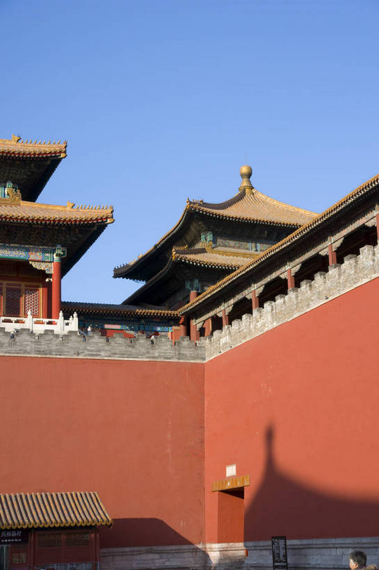 无人,摄影师,故宫,宫殿,竖图,彩色,室外,白天,仰视,旅游,建筑,北京,中国,亚洲,古老,宏伟,古迹,文化,文物,城门,古建筑,午门,东方,蓝天,紫禁城,城楼,晴朗,晴天,雄伟,文明,近景,摄像师,世界文化遗产,bj174