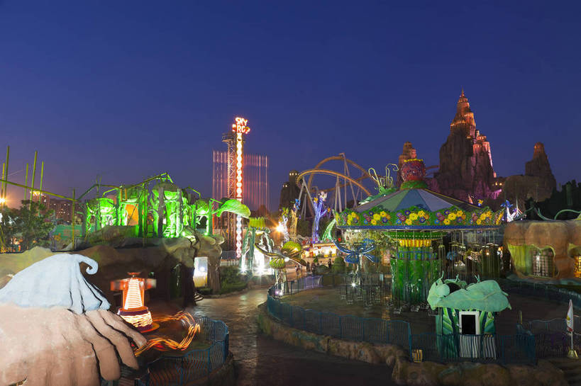 公园,游乐园,横图,彩色,室外,旅游,度假,名胜古迹,标志建筑,地标,建筑,夜景,北京,中国,遗迹,图片,景观,古迹,文物,娱乐,建设,古建筑,享受,休闲,旅游胜地,放松,摄影,游乐设施,儿童乐园,公共场所,欢乐谷,古文明,灯火辉煌,bj174