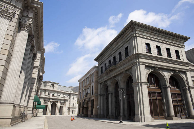 无人,游乐园,横图,彩色,室外,白天,旅游,美景,城市风光,道路,建筑,街道,路,公路,美国,图片,景观,交通,辉煌,现代建筑,旅游胜地,景色,摄影,文明,发展,洛杉矶,影城,繁荣,环球影城,马路,旅行,bj174