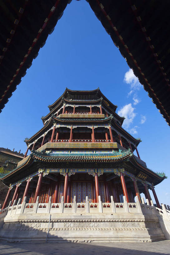 无人,公园,颐和园,竖图,彩色,室外,白天,旅游,度假,名胜古迹,标志建筑,地标,建筑,北京,中国,遗迹,图片,古迹,文物,娱乐,建设,古建筑,古代,天空,享受,休闲,旅游胜地,安静,放松,摄影,园林,文明,中国文化,古文明,北京颐和园,皇家园林,旅行,传统文化,bj174