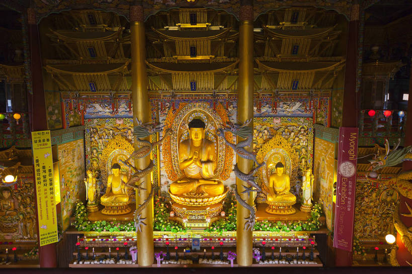 无人,横图,彩色,室内,特写,白天,旅游,建筑,济州岛,韩国,亚洲,雕像,佛像,图片,佛,殿堂,摄影,金佛,陈列,东亚,大韩民国,济州,济州道,济州特别自治道,特别自治道,西归浦,西归浦市,韩国文化,旅行,传统文化,南朝鲜,南韩,药泉寺,bj174