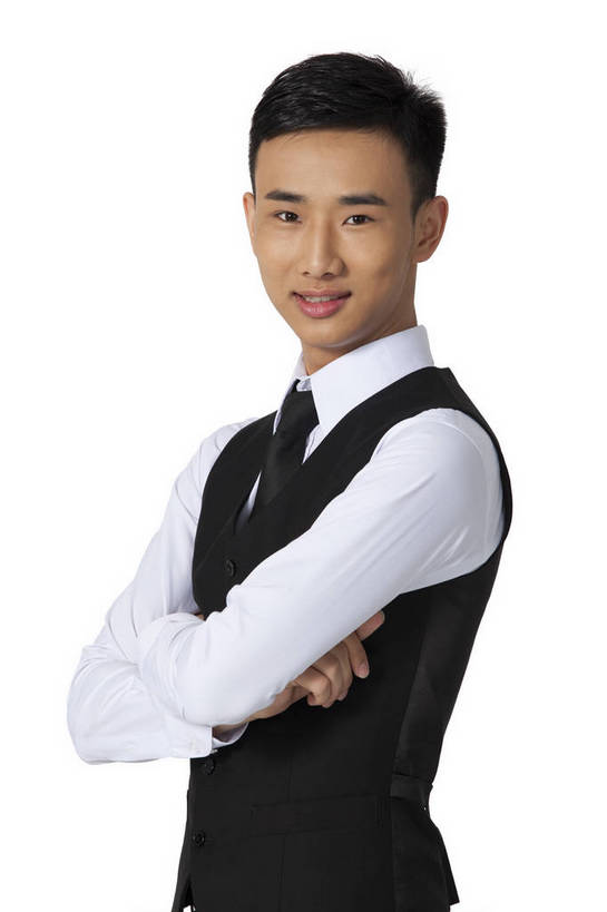 东方人,站,微笑,竖图,彩色,室内,白天,抠图,白色背景,侧面,时尚,北京,中国,仅一个人,图片,健康,活力,可爱,自信,摄影,青春,国标舞,端庄,乐观,男人,男性,年轻男性,亚洲人,中国人,年轻人,舞蹈演员,半身,影棚拍摄,礼服,愉快,bj174