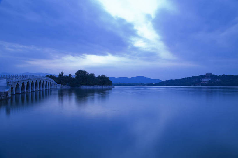 颐和园,横图,彩色,室外,白天,旅游,湖,美景,北京,中国,图片,自然,旅游胜地,摄影,宁静,清新,昆明湖,十七孔桥,旅行,滤镜,bj174