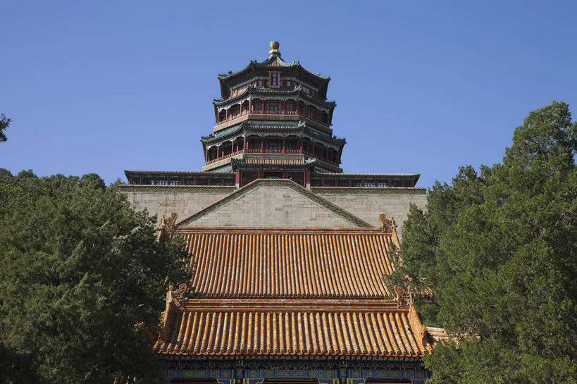 无人,颐和园,寺庙,横图,彩色,室外,白天,旅游,度假,名胜古迹,北京,中国,图片,娱乐,享受,休闲,旅游胜地,放松,摄影,宗教,古代建筑,文明,万寿山,佛香阁,古代文明,旅行,bj174