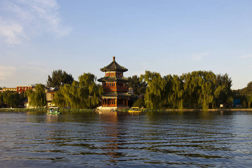 公园,横图,彩色,室外,白天,旅游,湖,美景,树林,北海公园,北京,中国,图片,湖畔,自然,后海,旅游胜地,摄影,清新,皇家园林,旅行,望海楼,bj174