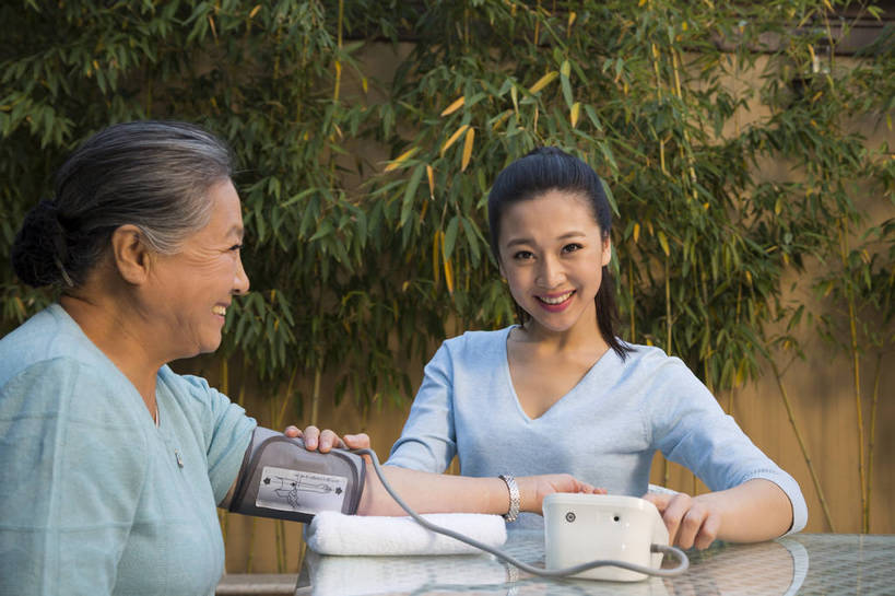 东方人,中年人,老年人,两个人,家庭,花园,横图,彩色,室外,白天,正面,侧面,时尚,幸福,成功,北京,中国,图片,庭院,美丽,休闲,健康,温馨,休闲服,成熟,活力,可爱,美女,自信,保健,摄影,生活方式,优雅,和睦,量血压,关爱,亲情,合家欢,团圆,乐观,精明,老年女性,年轻女性,女人,女性,亚洲人,中国人,年轻人,全家福,半身,爱,高兴,愉快,奢华,bj174