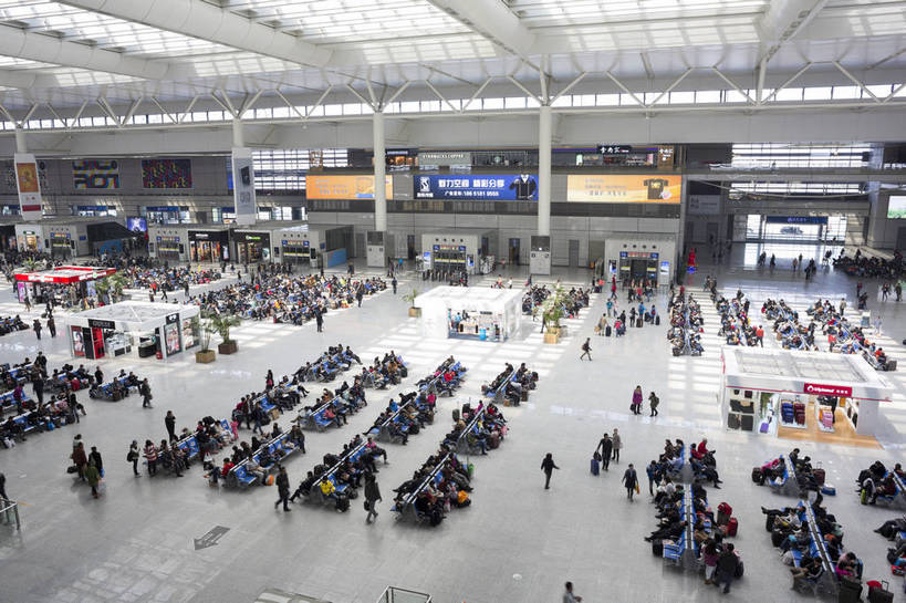 火车站,横图,彩色,室外,白天,旅游,上海,中国,图片,交通,辉煌,交通工具,旅游胜地,摄影,公共设施,文明,发展,上海火车站,候车大厅,繁荣,旅行,bj174