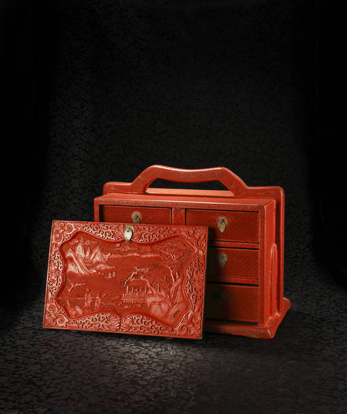 竖图,彩色,室内,白天,静物,工艺美术品,漆器,北京,中国,花纹,风俗,艺术,纹路,图片,纹理,艺术品,古典,文化,文物,传统,盒子,红色,工艺品,精神,摄影,古董,工艺,盒,美术,珍贵,黑背景,古物,文明,中国文化,斑纹,珍藏,精美,古玩,肌理,古代文明,制度,影棚拍摄,保藏,收藏,传统文化,bj174