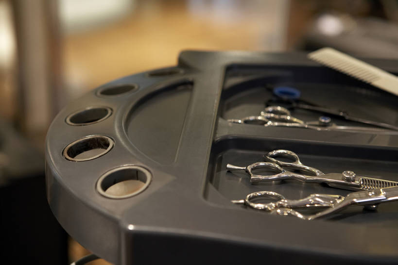 无人,横图,室内,白天,侧面,时尚,静物,北京,中国,亚洲,准备,包,工具,剪刀,美丽,餐盘,梳子,容器,摄影,工具包,理发店,储藏,储存,东亚,美发用品,美发师,彩图,高角度拍摄,贮存,bj175