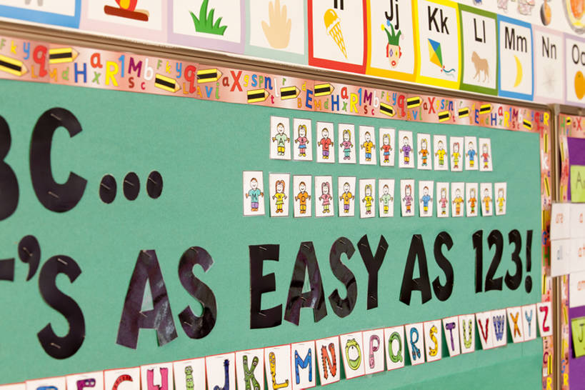 无人,学生,学校,教学楼,横图,纯洁,装饰,标语,告示牌,围墙,教育,校园,教室,可爱,童年,童趣,英文字母,知识,童真,烂漫,无邪,天真,彩图,全身,教学大楼,小学,留言板,小学生,bj175