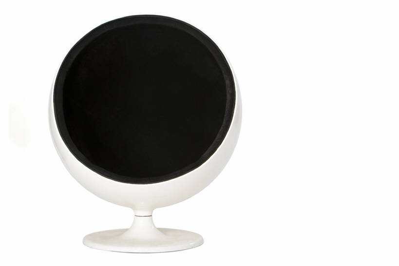 无人,横图,留白,白色背景,正面,家具,椅子,一个,单个,简洁,球椅,太空椅,鸡蛋椅,休闲椅,彩图,全身,影棚拍摄,bj175