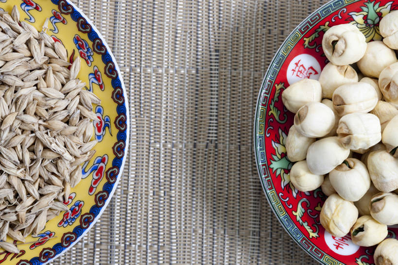 无人,横图,俯视,特写,静物,北京,中国,亚洲,药,干燥,莲子,食品,草药,饮食,饮料,碗,干花,摄影,有机食品,影棚,多样,医疗,草本,中国文化,摄影棚,营养品,中医,东亚,健康食物,彩图,高角度拍摄,影棚拍摄,拍摄,传统文化,bj175