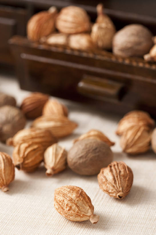 无人,竖图,特写,静物,抽屉,许多,干燥,香料,食品,很多,饮食,肉豆蔻,彩图,砂仁,香砂,bj175