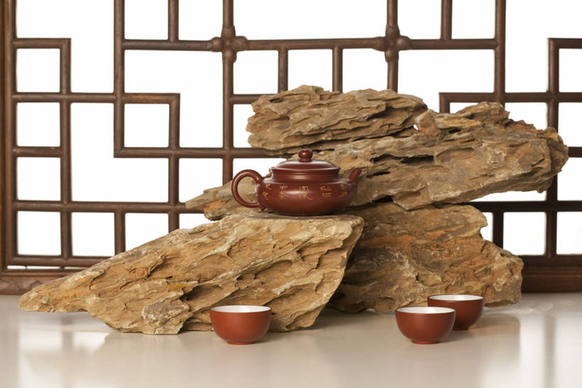 无人,横图,静物,壶,茶道,饮食,饮料,汉字,摄影,紫砂壶,中国文化,热饮,东亚文化,茶杯,岩石,彩图,影棚拍摄,bj175