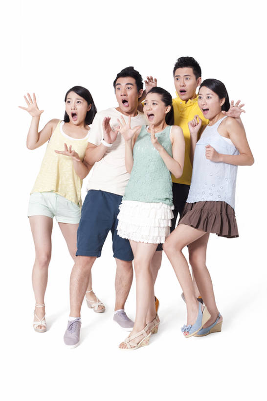 东方人,成年人,举,竖图,留白,白色背景,时尚,北京,中国,亚洲,五个人,休闲装,刺激,手势,托,张嘴,表情,摄影,影棚,生活方式,害怕,惊吓,酷,恐怖,摄影棚,肖像,张大嘴巴,东亚,陪同,惊骇,陪伴,恐惧,团结,震惊,男人,男性,年轻男性,年轻女性,女人,女性,亚洲人,中国人,年轻人,张开嘴,举起,举手,举着,向上举,向上伸,向上托,彩图,全身,影棚拍摄,拍摄,打手势,伴随,bj175