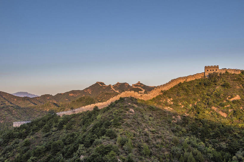 横图,室外,白天,长城,中国,墙,地形,风景,天空,东亚,河北省,金山岭,bj175