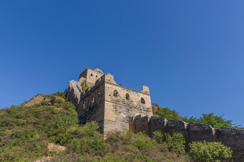 横图,室外,白天,长城,中国,墙,地形,风景,天空,东亚,河北省,金山岭,bj175