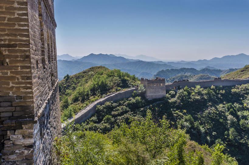 横图,室外,白天,长城,中国,墙,地形,风景,天空,东亚,河北省,金山岭,bj175